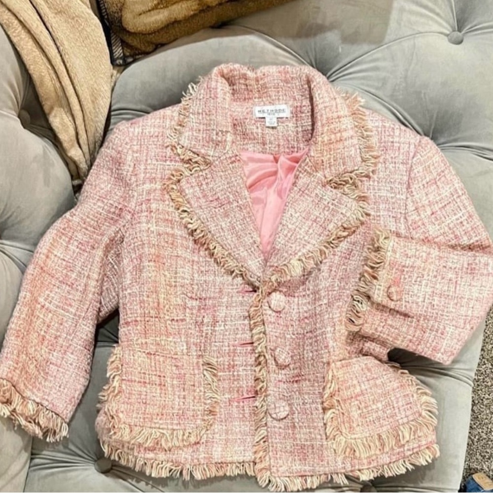 Pink Tweed Jacket Blazer